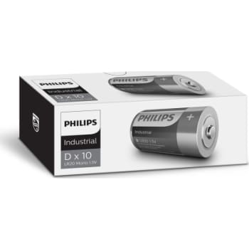 PHILIPS Industrial alkaline batteri, D LR20, 10 stk.