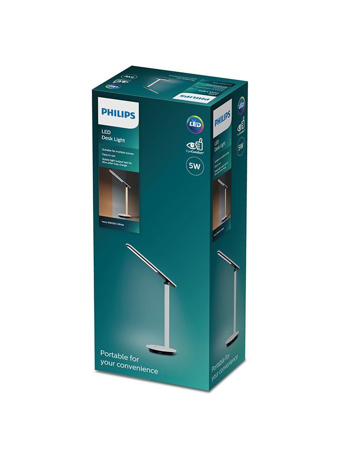 PHILIPS Ivory skrivebordslampe LED DIM 5W 2700-5000K