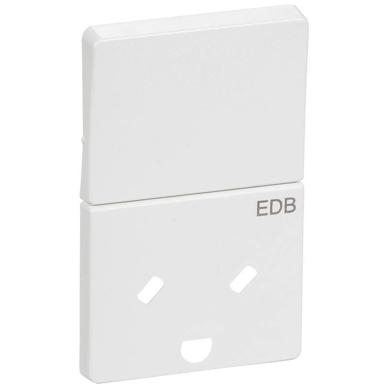 afdækning EDB stikkontakt med afbryder 2-pol m/J