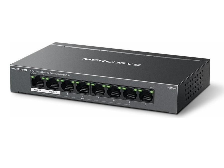 MS108GP V1 Switch 8-porte Gigabit Ethernet PoE+
