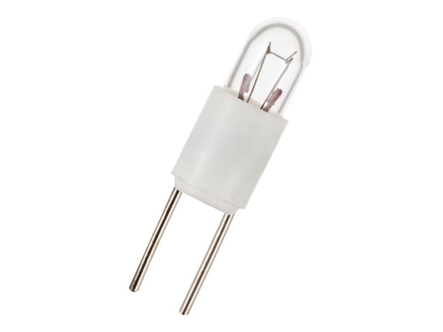 T1 miniature stiftpære - 6V / 115mA / 0.69W, Bi-Pin (2.54mm)