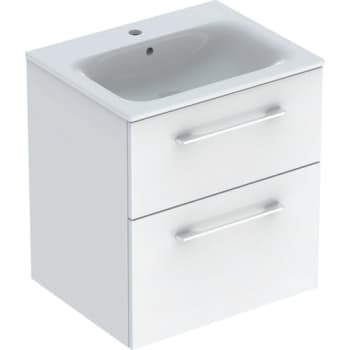 Ifö Spira Pro sæt 2 skuffer 58.8x50.2cm Hanehul Overløb Hvid/mat