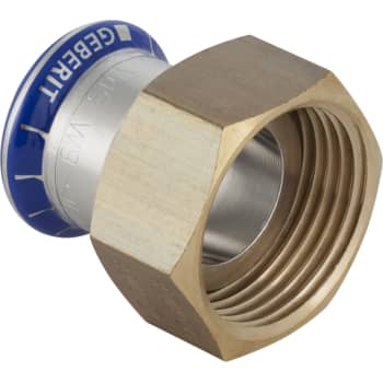 15mm x 3/4" forskruning m. omløber muf/muf Mapress RF/messing