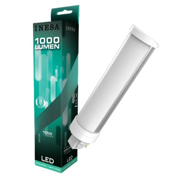 LED PLCC 10W 1000lm 120° 2700K G24d G2