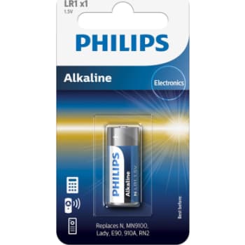 PHILIPS Tech alkaline batteri, LR1, 1 stk.