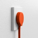 NORM flad stikprop, orange - Schuko