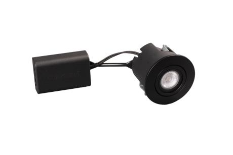 DIOSPOT OPTI rund sort + Diolux R4d-2 830 322lm