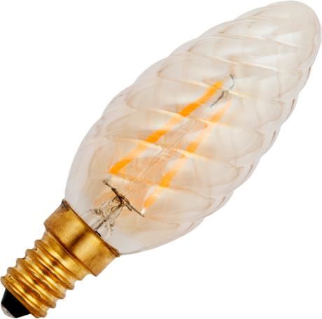 DECO LED E14 Gold snoet kerte 920 140Lm 1,5W 320°