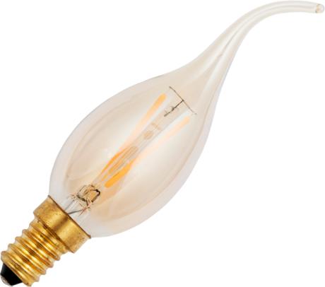 DECO LED E14 Gold vindstød kerte 100Lm 1,5W 922