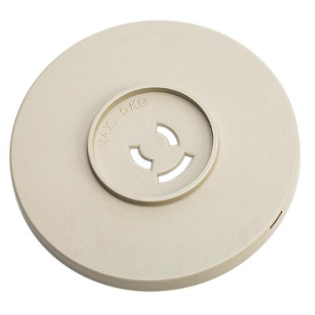 Dæksel til lampestikprop m/jord grå ø80 rund