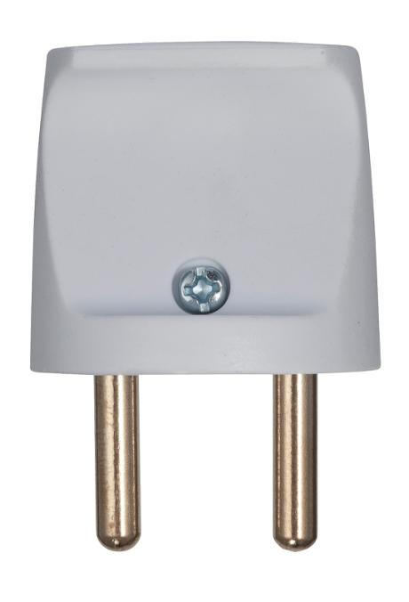 Stikprop rund u/jord hvid