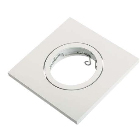 Fix Alu Line Eloxeret 76mm Ø87 Mat Hvid Firkantet