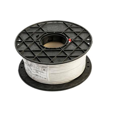 Furtex stofledning 2x0,75mm2 70°C hvid 100m