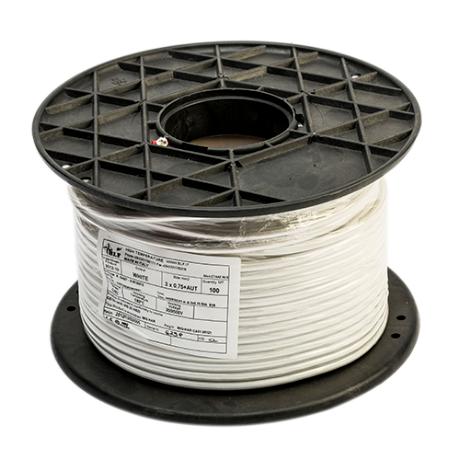 Furtex stofledning 3x0,75mm 180 grc. hvid  100m