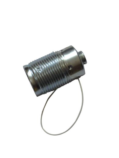 Metal snor-afbryderfatning E27 krom M10
