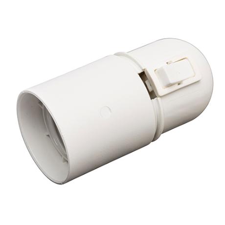 Afbryderfatning E27 hvid M10