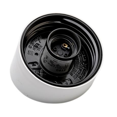 Armatur skrå hvid Ø95 mm IP40