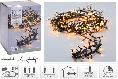 Lyskæde Snake 700 LED 14M+3M IP44 230V 8-indst.
