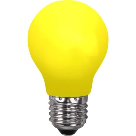 Gul udendørs Ø55 IP20 LED E27 1W 360°