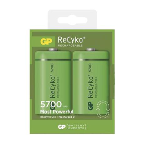 GP Genopladelig D batt. 5700 mAh 2 stk. 1,2V