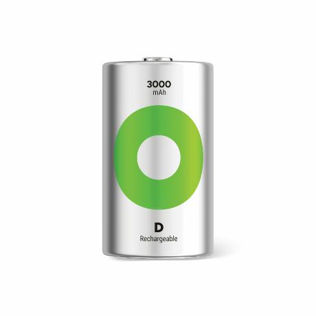 GP Recyko D-batteri 3000 mAh, 2-pak