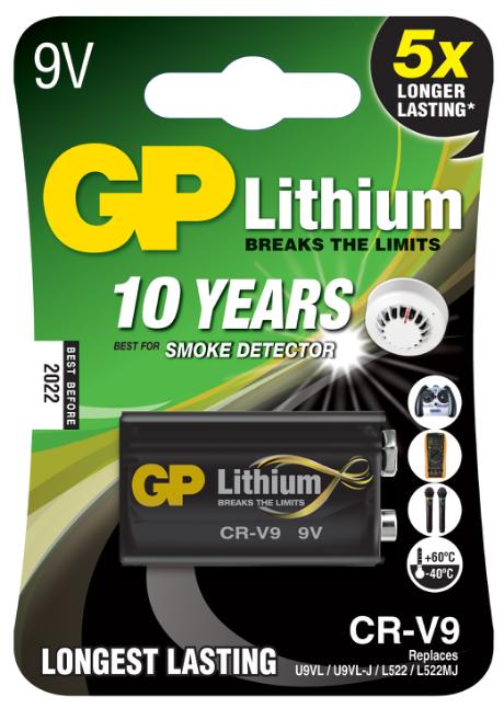 GP 9V Lithium batteri 1604LC 800mAh