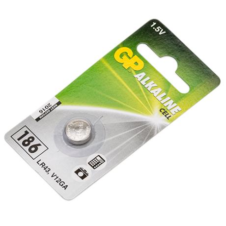 GP Knap batt. LR43 186-C1 V12GA 1 stk (LR1142)