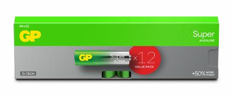 GP Super Alkaline LR6 AA 1,5V 12 stk.