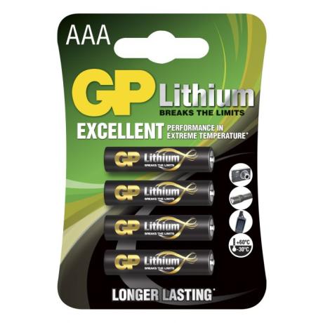 GP AAA Lithium batteri 24LF 4-pak