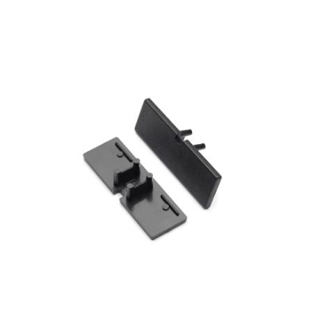 DIOFLEX endestykke BACK10 med hul sort 2 stk