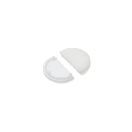 DIOFLEX endestykke for afdækning D9 opal 2 stk