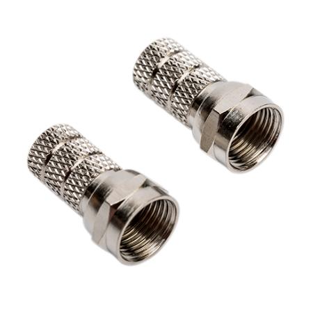F-Connector til 5 mm antennekabel 2 stk.
