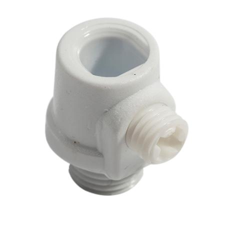Klemmenippel Nylon m/udv. gevind hvid