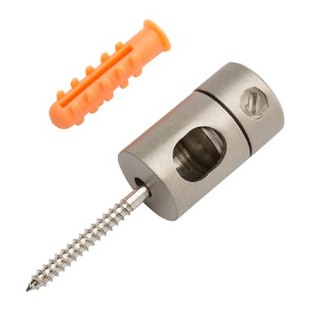 Ledningsophæng m/aflastn. Børstet stål