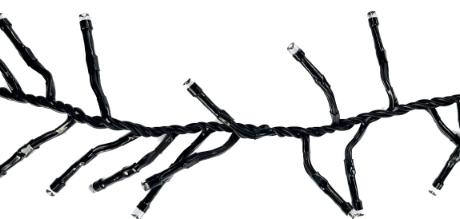 Cluster lyskæde 300LED 5M 31V IP44 PVC (u/trafo)