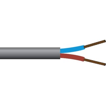 Gummikabel GKA H05RR-F 2X0,75 Sort R100