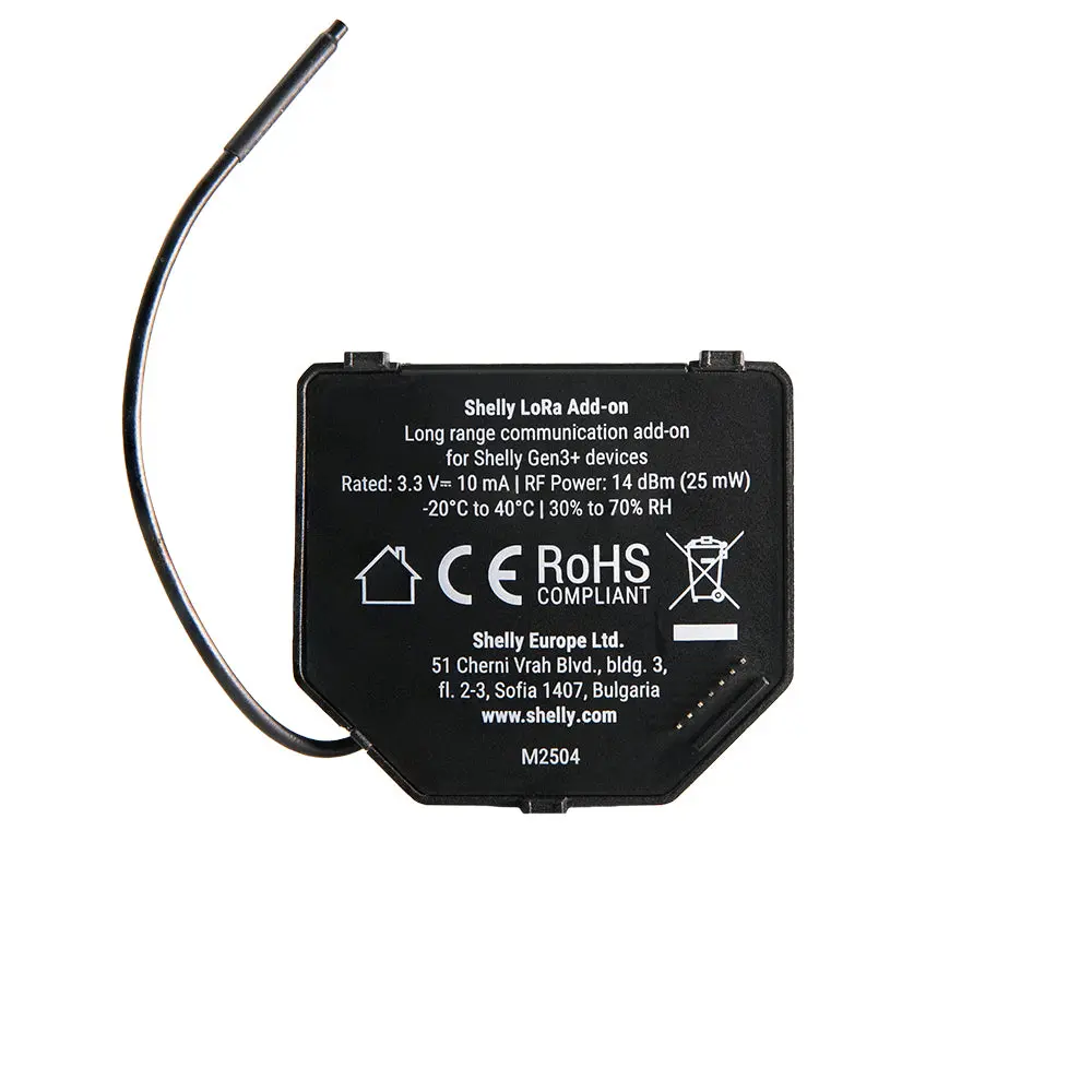Shelly LoRa Add-on (2-pak) - Langdistance kommunikationsmodul