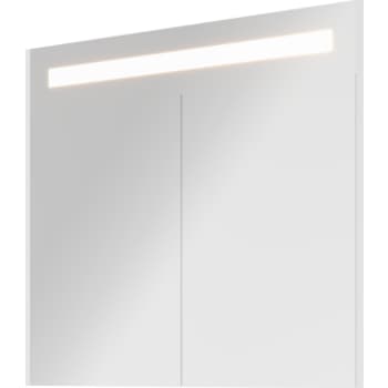 Proline spejlskab 80x74cm, LED belysning, hvid højglans paneler