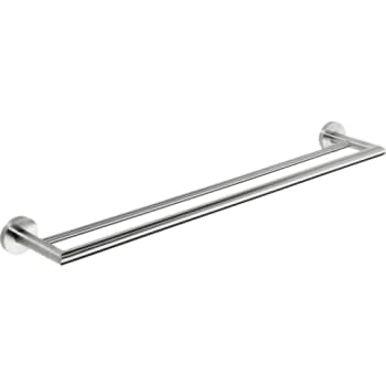 Kriss Simple håndklædestang, dobbelt, 600mm, børstet rf.stål