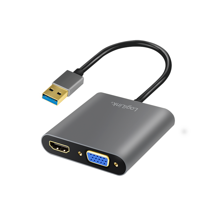 HDMI konverter - USB 3.0 til HDMI/VGA, kombi