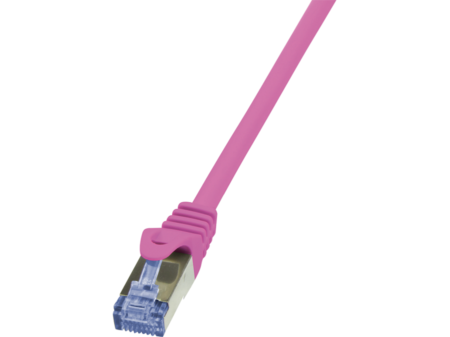 S/FTP netværkskabel - CAT6a PIMF halogenfri, Pink (0,25m)