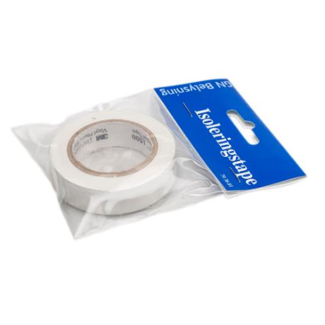 Isoleringstape 15mm x 10m Hvid GN-pack