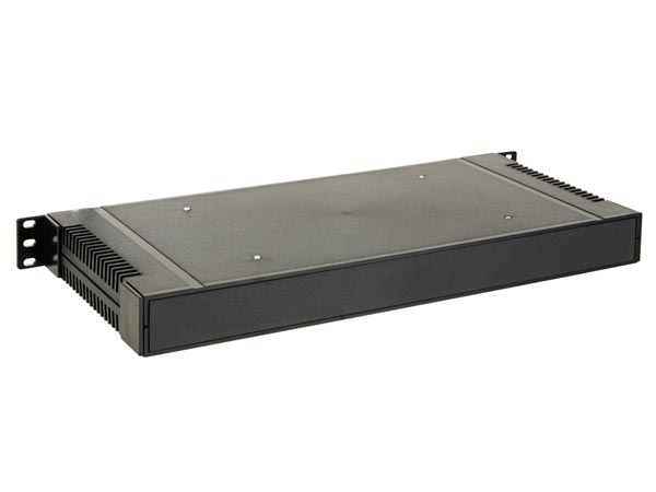19" ABS plastkabinet - 1U til rackmont., Sort