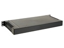 19" ABS plastkabinet - 1U til rackmont., Sort
