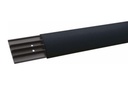 Gulv-kabelkanal - 75x17mm, Sort plast (2m)