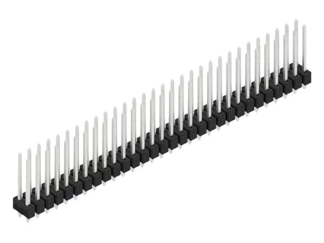 Dual Pin header 2,54mm - Han/han, (2x30) 60 pins (H21,5mm)