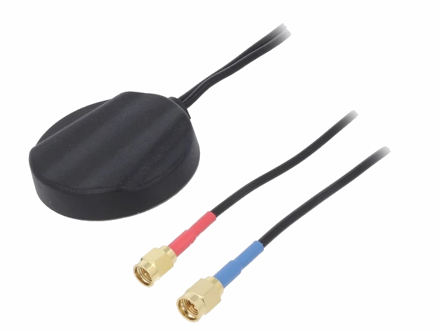 GNSS/GPS/GSM/LTE combo antenne - 2 x SMA (1m)