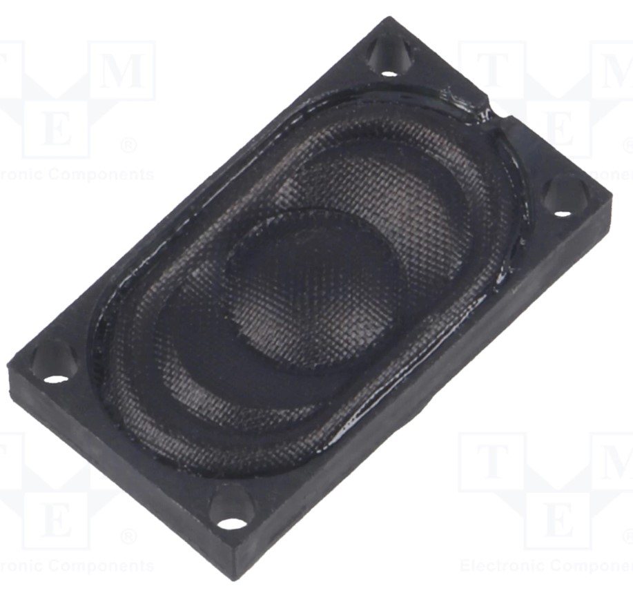 Miniature højttalerelement - 1W, 8ohm, 25x14x5,3mm (IP64)
