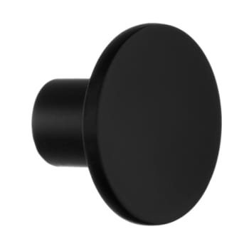 Knop, mat sort, diameter 28 mm