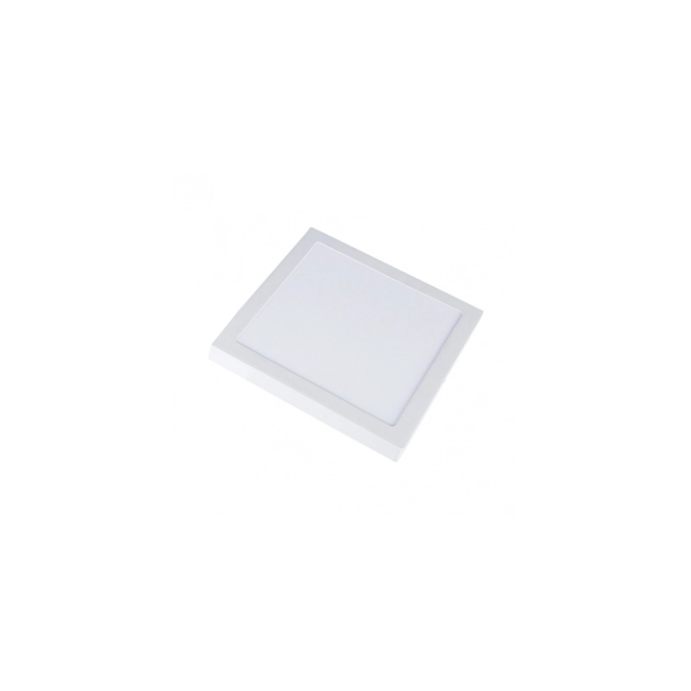 V-Tac 12W LED loftslampe - 14 x 14cm, Højde: 2,4cm, hvid kant, inkl. lyskilde, erstatter 60W, 900lm